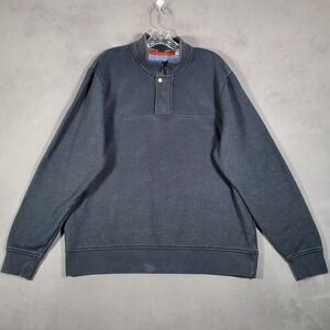 Orvis‎ Sweater Mens L Gray Pullover 1/4 Zip Sweatshirt Outdoors Gorpcore *READ